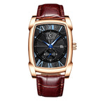 CHENXI Brand Vintage Men's Watch Retro Genuine Leather Strap Watches Roman Numerals Antique Square Men's Watches Waterproof Men's Luminous Calendar Fashion Quartz Watch - Acquisti Online