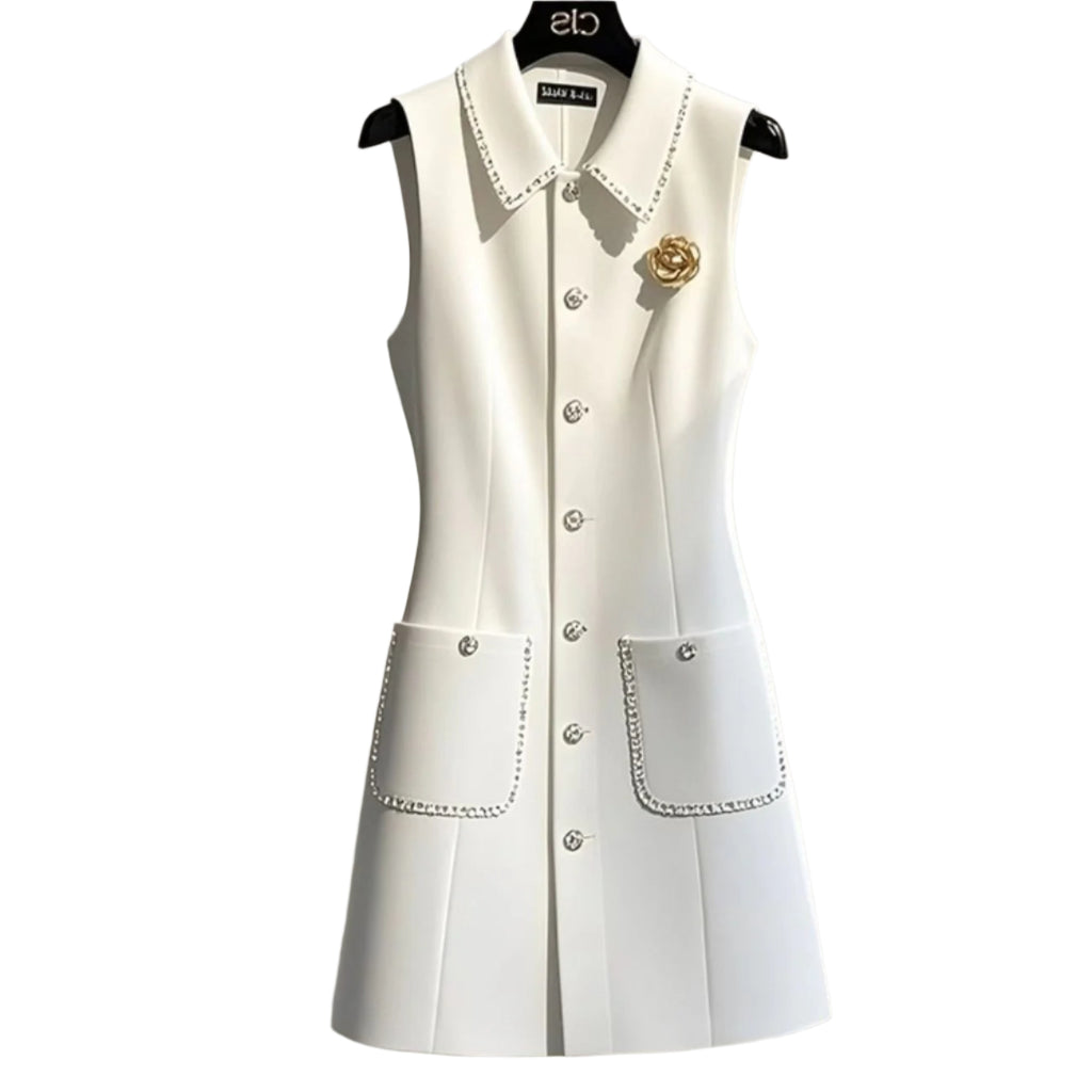 Damesmode Franse stijl Temperament Vestjurk