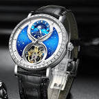 RAKSA DUKE New Tourbillon Leather Watch Automatic Watch for Men Luxury Diamond Moon Phase Mechanical Watches Men Waterproof Montre Homme New - Acquisti Online