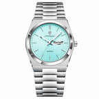 POEDAGAR Luxury Men's Sports Watch Luminous Waterproof Military Watch with Date and Week Stainless Steel Quartz Men's Watch Male Clock