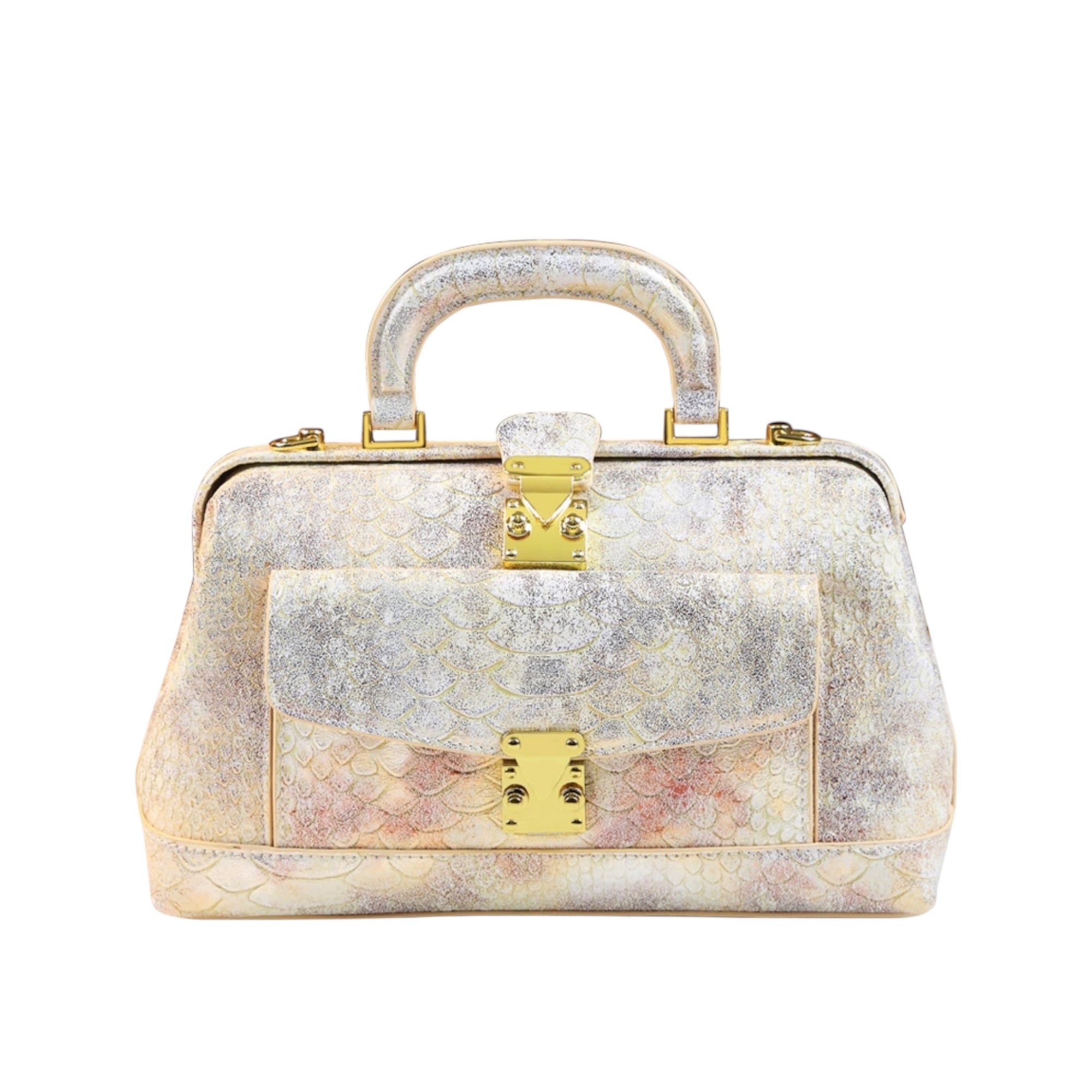 Women's Luxury Handbag Original Leather Large Capacity Party Retro Snakeskin Pattern Dumpling Women Handbag