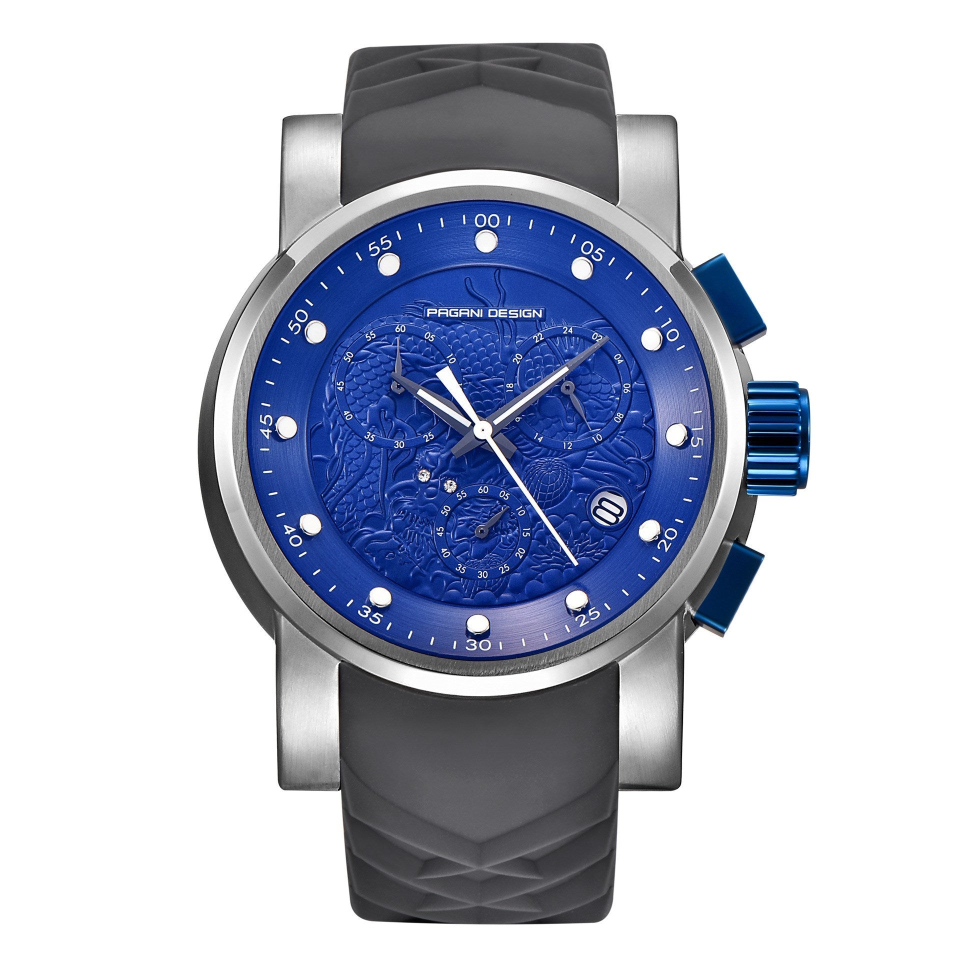 Siliconen heren outdoorhorloge met kalender sporthorloge