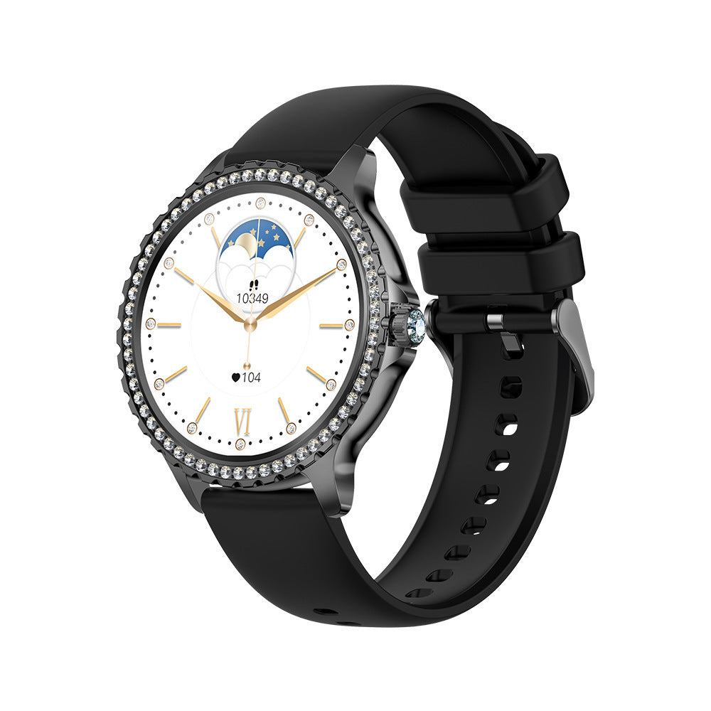 I58 Smart Watch Bluetooth BT Call Health Track Blood Oxygen Smart Reminder Multi Sport Mode Rhinstone Crafted Smart Watch
