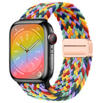Smart Apple Watch Band Braided Solo Loop Band Magnetic Buckle Band MultiFunction Sports Mode iWatch