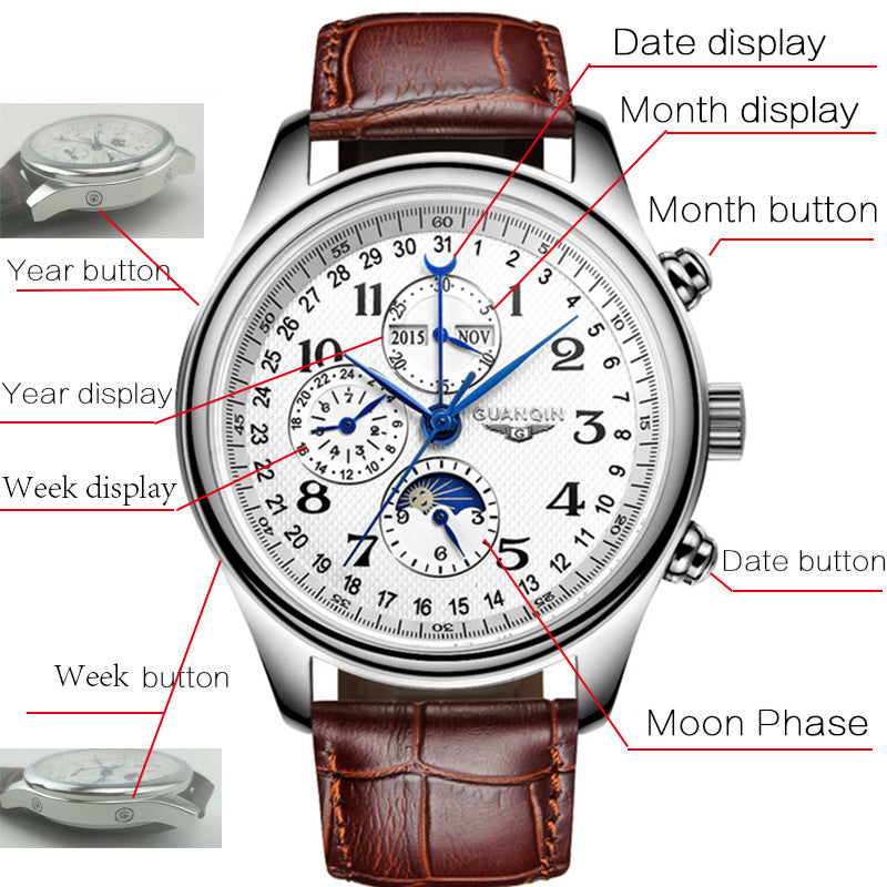 Guanqin Man Business Casual Automatic Watch - Acquisti Online