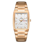 Business Fashion Heren Quartz Waterdicht Vierkant Horloge