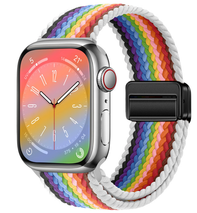 Smart Apple Watch Band Braided Solo Loop Band Magnetic Buckle Band MultiFunction Sports Mode iWatch - Acquisti Online