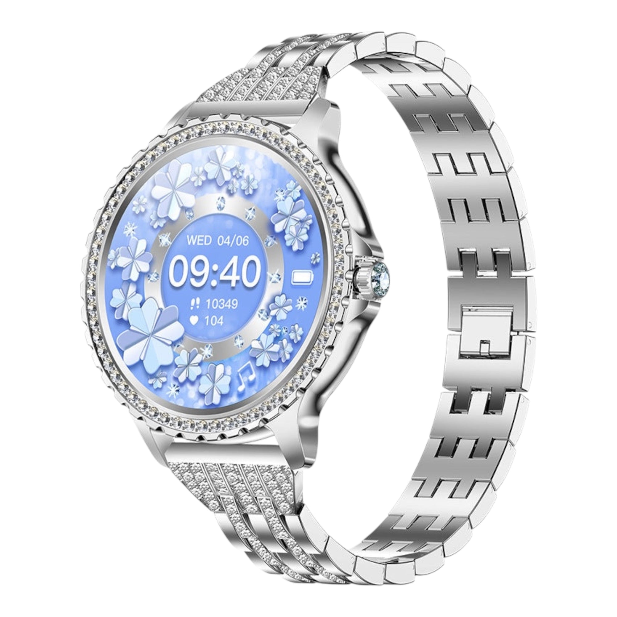 I58 Smartwatch Bluetooth BT-oproep Gezondheidstracker Bloedzuurstof Slimme herinnering Multisportmodus Rhinstone Crafted Smartwatch