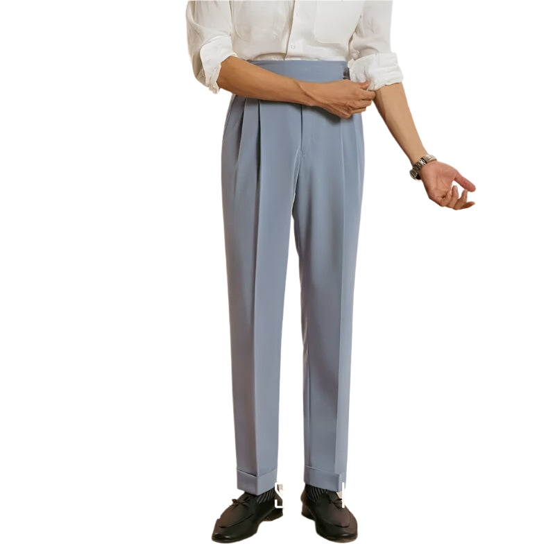 Men's Fashionable Business Casual Formal Pants Harem Men's Ninth Pants Fashion Draped Suit Men' Casual Pants - Acquisti Online