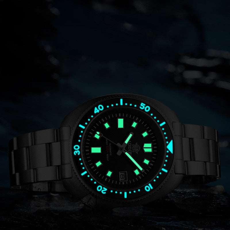 Addiesdiving Men's Watch Stainless Steel 007 Sports NH35A Automatic Watch BGW9 Sapphire Crystal Diving Watch with Super Luminous Ceramic Bezel