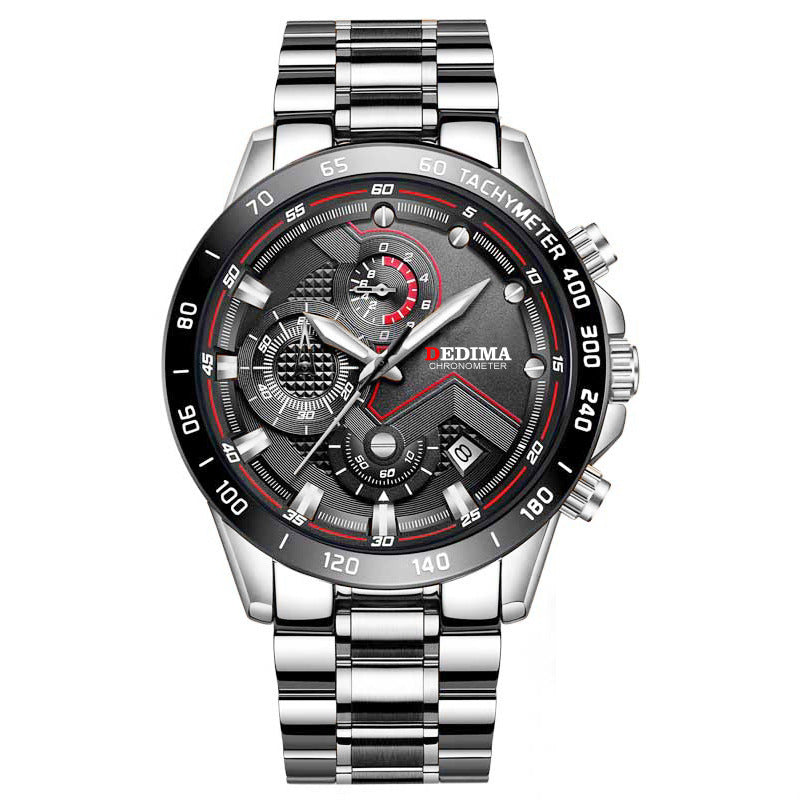 Multifunctional Waterproof Luminous Sports Steel Band Watch