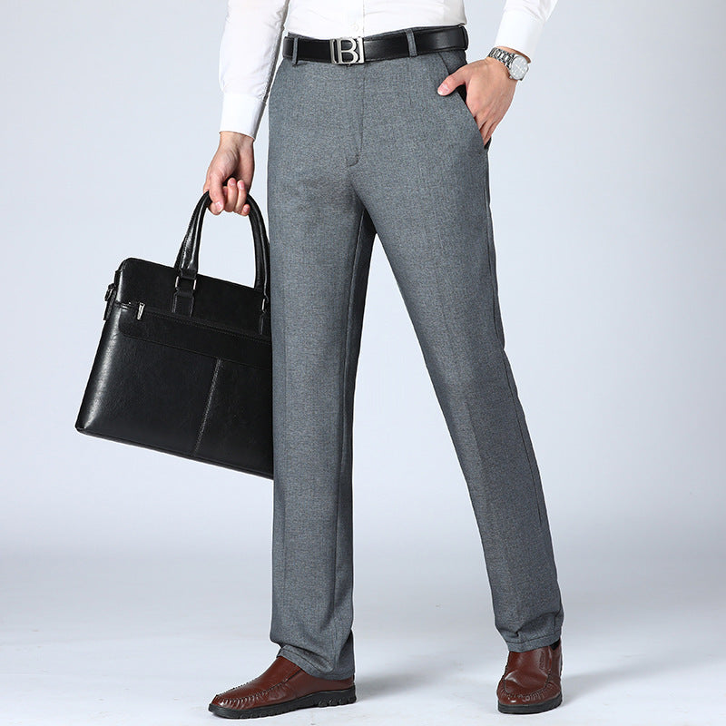 Men's Straight-leg Pants Loose High Waist Suit Pants - Acquisti Online