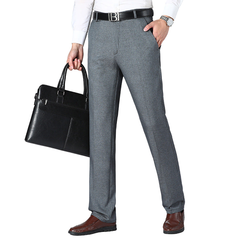 Men's Straight-leg Pants Loose High Waist Suit Pants - Acquisti Online