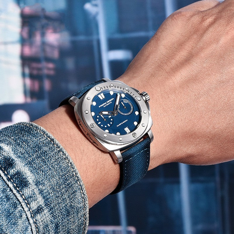 PAGANI DESIGN Nuovi orologi meccanici da uomo, orologio automatico di lusso per uomo, orologio sportivo impermeabile con quadrante con riserva di carica e specchio zaffiro.