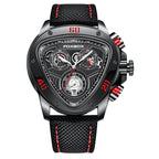 FOXBOX Men's Military Chronograph Watches Luminous Waterproof Wristwatch