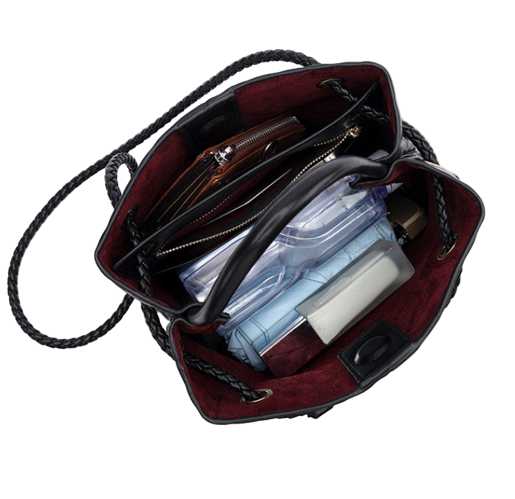 Women's Fashionable Handbag Large Capacity Original Leather Personalized All-matching Graceful Women's Large Handbag - Acquisti Online