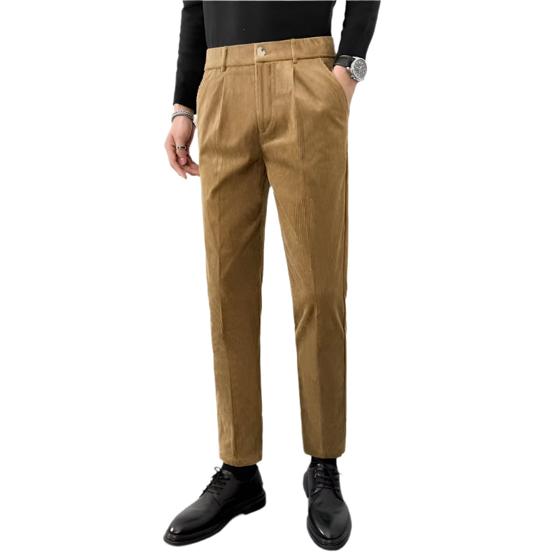 All-match stretch draperende pantalon rechte enkellange cargobroek