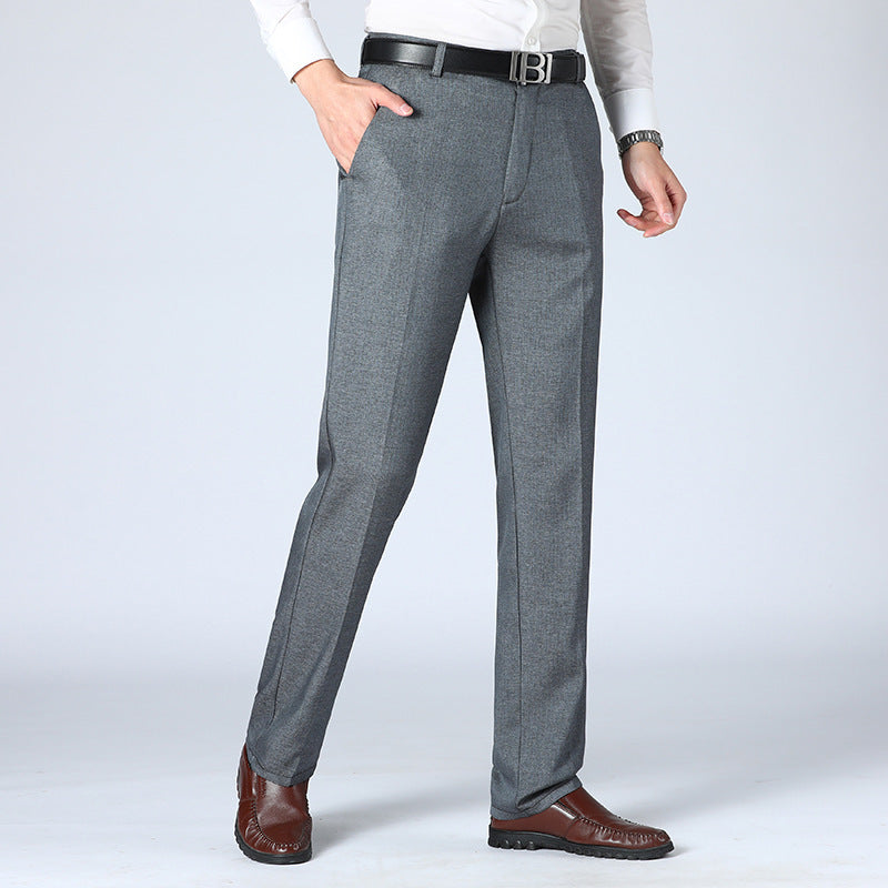 Men's Straight-leg Pants Loose High Waist Suit Pants - Acquisti Online
