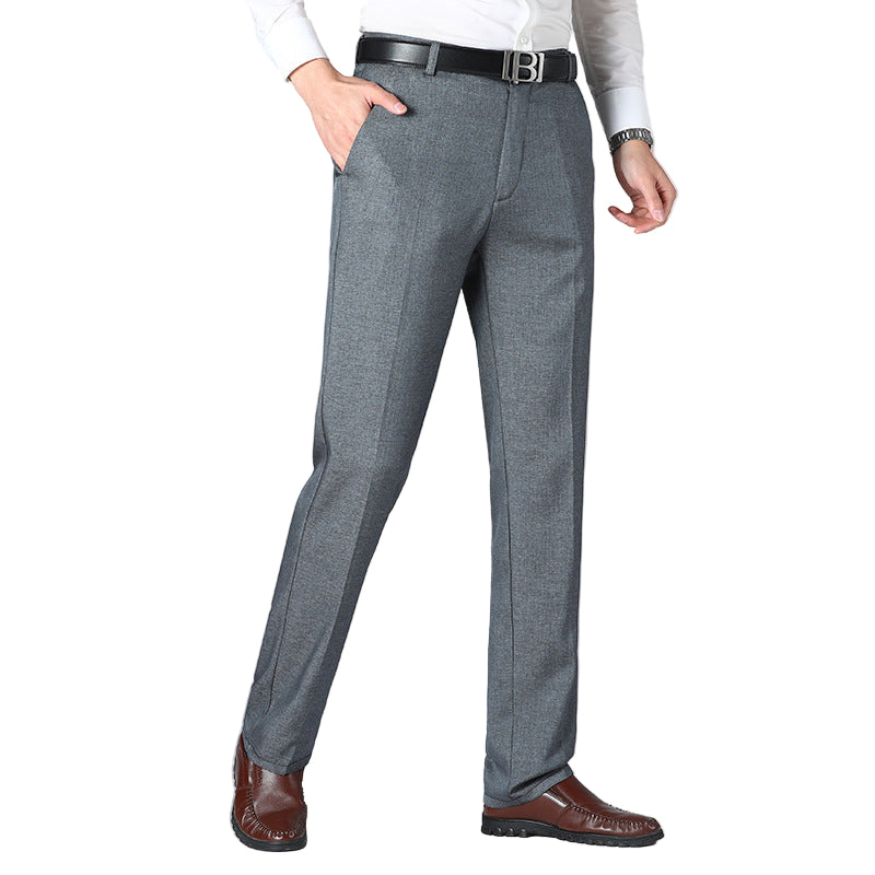 Men's Straight-leg Pants Loose High Waist Suit Pants - Acquisti Online