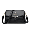 Modieuze crossbodytas voor dames, originele leren schoudertas met grote capaciteit, meerdere ritsvakken, schoudertas voor dames