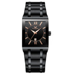 Men's Square Waterproof Band Calendar Quartz Watch
