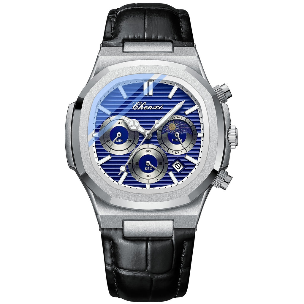 CHENXI Nieuw herenhorloge, zakelijke chronograaf, herenhorloge, militair topmerk, luxe horloge van roestvrij staal