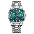 NIBOSI Luxury Men's Waterproof Luminous Chronograph Man's Quartz Stainless Steel Mens Watches
