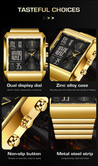 Foxbox Man Classic Stylish Watch Automatic Quartz Movement Steel Band Waterproof Men's Watch - Acquisti Online