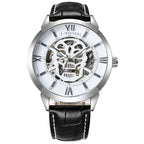Winner Men's Mechanical Watch Stainless Steel Band Character Keep Moving Skeleton Casual Wristwatch Automatic mechanical watch