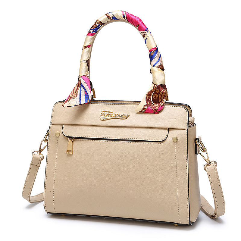Women Handbag PU Large Capacity Women Shoulder Bag Cross pattern Kelly bag women's portable Shoulder bag