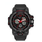 SANDA 3132 Men's Watches Dual Display Waterproof Sports Watch Men's Alarm Stopwatch Quartz Digital Wristwatch