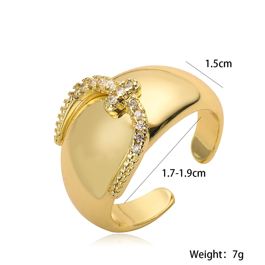 European and American Geometric Open Ring Women's Simple