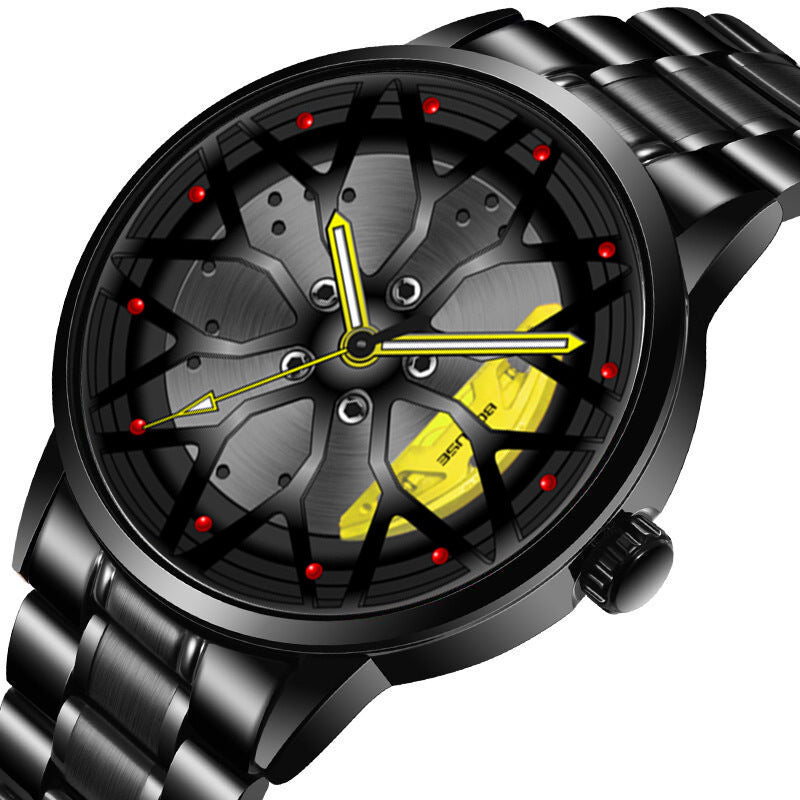Men's Luxury Car Wheel Watch for Men Brand AMG Rim Dial Fashion Men's Watch 3D Waterproof Men's Watch