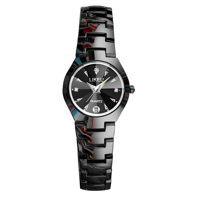 Modieus luxe quartzhorloge voor dames, waterdicht, met strass vervaardigd, lichtgevend, lichtgewicht quartzhorloge voor dames