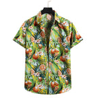 Herenoverhemd Casual Strand Herenoverhemd Hawaiiaans Revers Korte Mouw