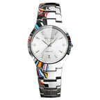 Women's Fashionable Luxury Quartz Watch Waterproof Rhinestone Crafted Luminous  Lightweight Women Quartz Watch