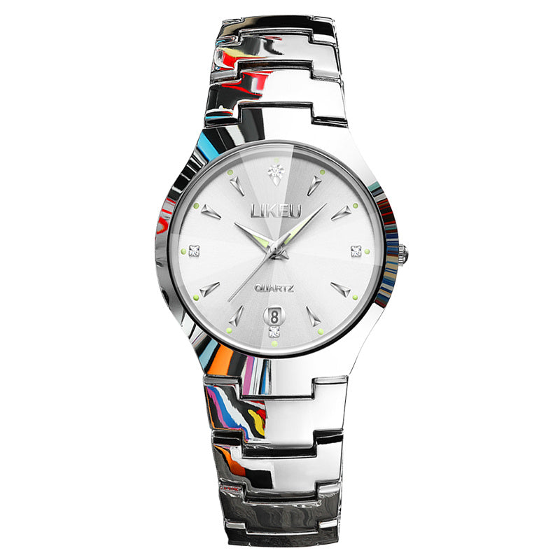 Modieus luxe quartzhorloge voor dames, waterdicht, met strass vervaardigd, lichtgevend, lichtgewicht quartzhorloge voor dames