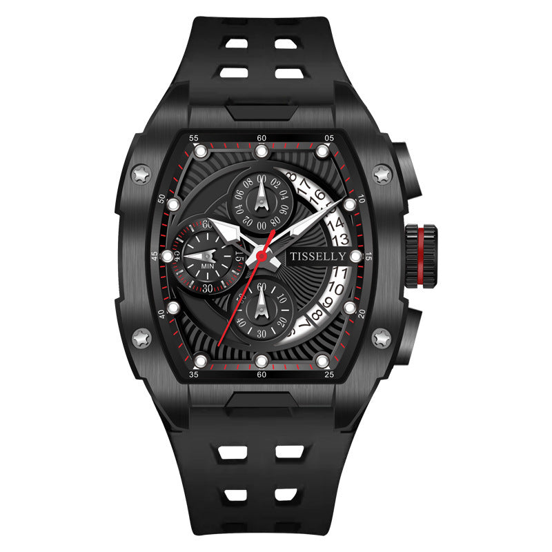 TISSELLY TIS6622 Man Waterproof Barrel-shaped Watch - Acquisti Online