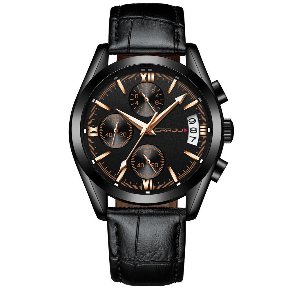CUENA 6811 Ultra Thin Belt Mesh Men's Quartz Watch with Minimalist Calendar Fashion Waterproof Men's Watch Men's Multi-functional Watch