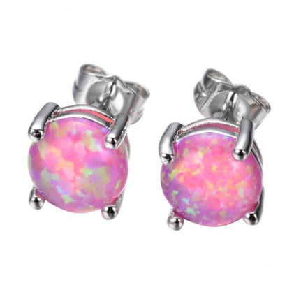 Trendy damesoorbellen van 925 sterling zilver, hoogwaardige, gepersonaliseerde oorbellen met opaal, geschikt voor elke gelegenheid.