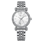 CRRJU Luxury Quartz Wrist watches for Women Stainless Steel Bracelet Rhinestones Bling Dail Elegant Ladies Quartz Watch