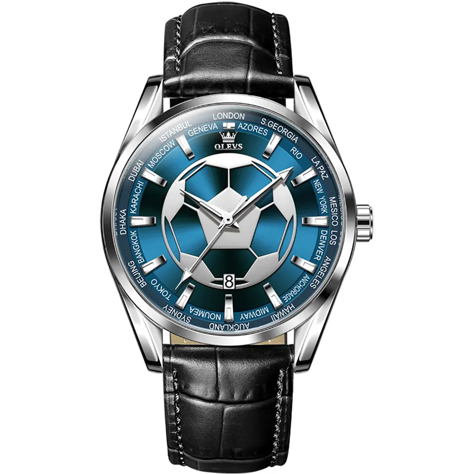 Olevs Man Business Casuual Watch Automatic Machanical Movement Waterproof Leather Band Man Fashion Watch - Acquisti Online