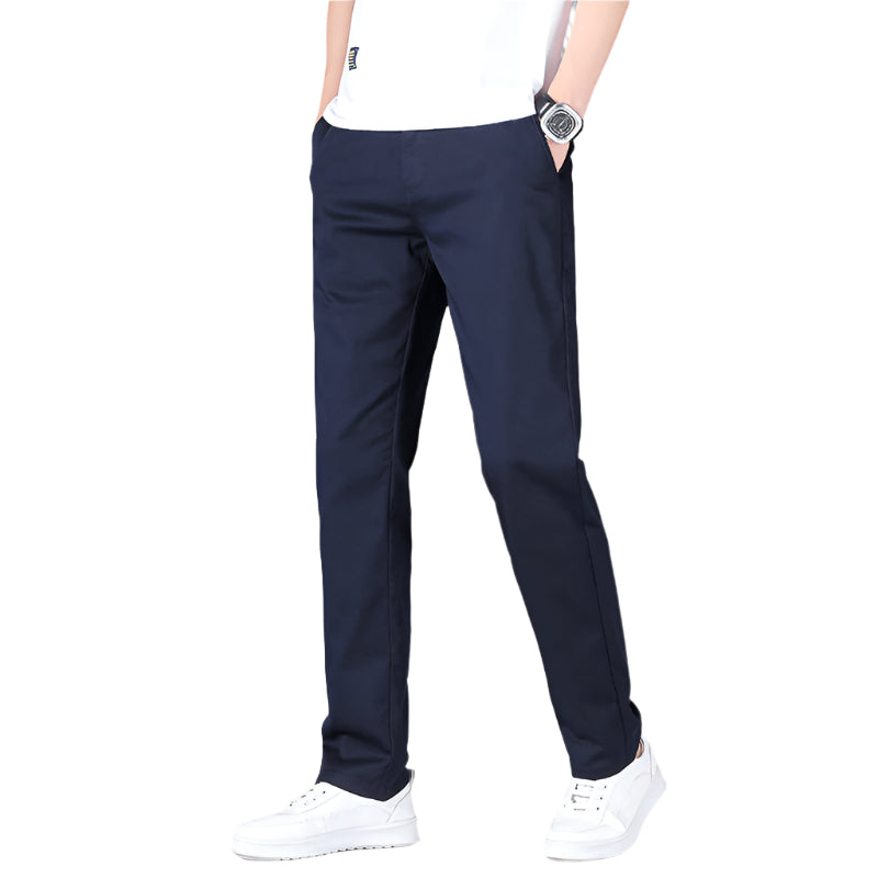 Straight Men's High Waist Plus Size Loose Thin Trousers Breathable