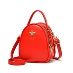 Women's Retro Shoulder Bag Bee Small Round Bag Versatile Crossbody bag Multi Pocket Women's Fashion Crossbody Bag