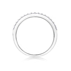 Luxe mode dubbele rij diamanten ring met moissaniet zilveren ring 