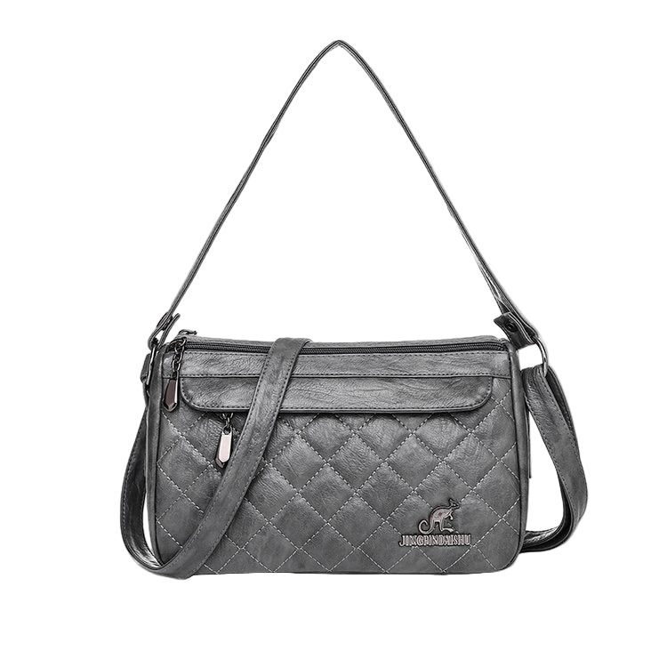 Women's Shoulder Bag Large Capacity Crossbody Multi Zipper Pocket PU Soft Leather Textured Fashionable Women's Crossbody Bag
