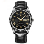 POEDAGAR Luxury Business Men's Wrist Watch Waterproof Luminous Date Week Men's Watch for Men Quartz Watch Leather Men's Watches reloj