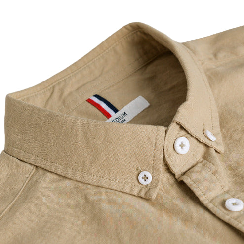 Heren modieus casual overhemd effen kleur puur katoen Britse stijl Oxford overhemd met lange mouwen Heren casual overhemd