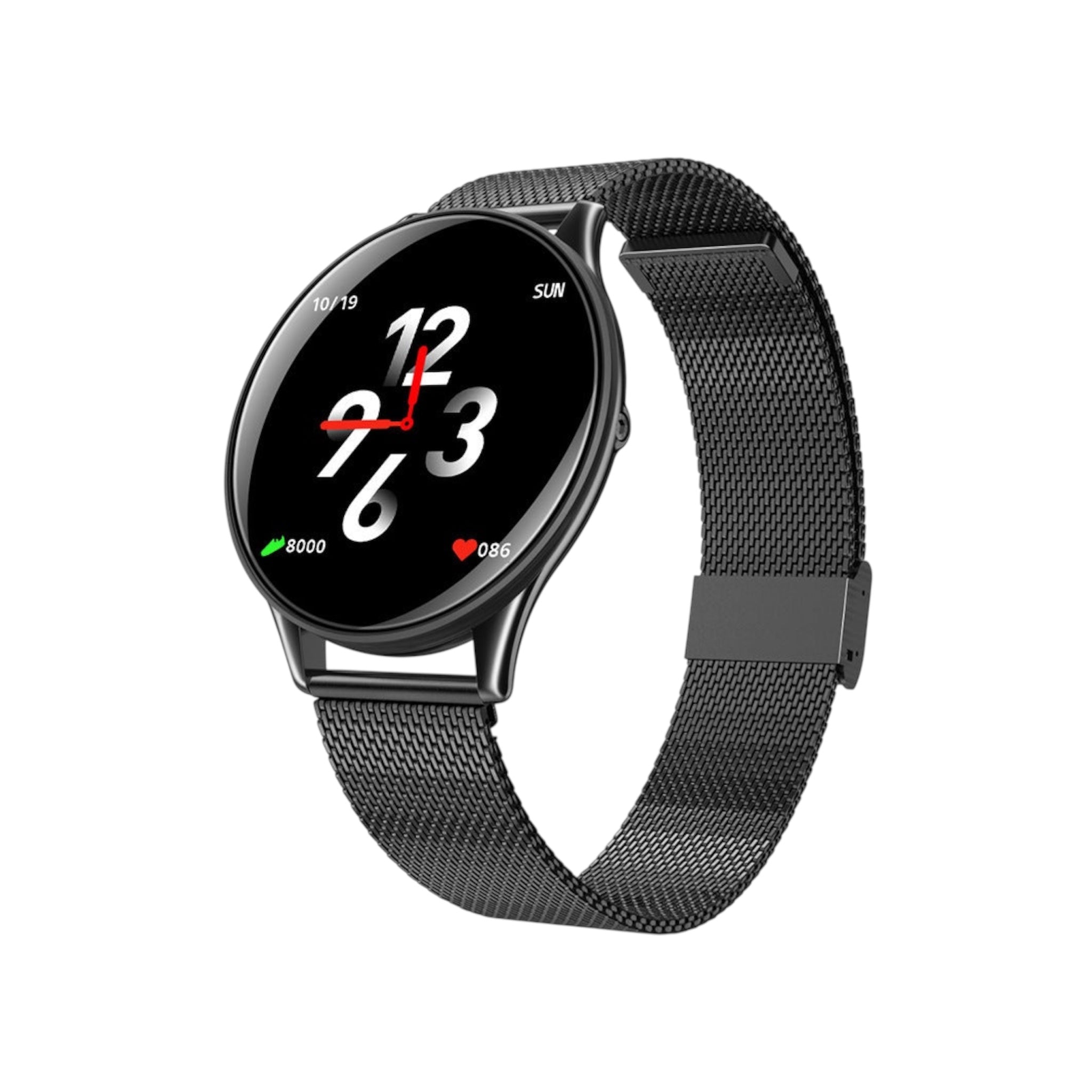 Fahiona Orologio Intelligente con Cintura in Rete, Monitoraggio della Salute, Chiamata Bluetooth, Promemoria Intelligente, Modalità Sportiva Multifunzione, Schermo HD, Orologio Intelligente