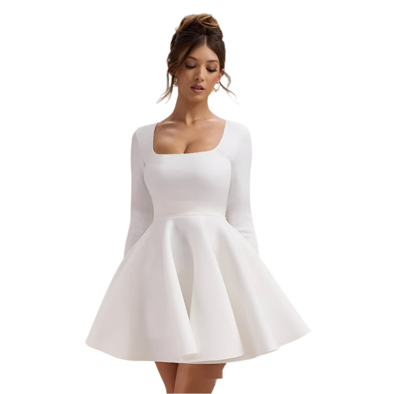 Women's Fashionable High Waist Short Dress Staylish Elegance Midi Skirt Party Short Dress Fashion Women's Short Dress